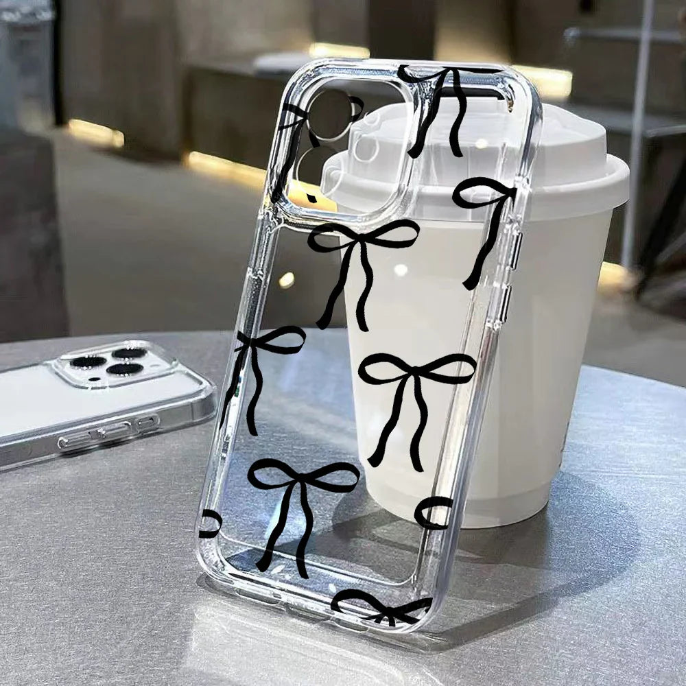 Black Bow Clear Case Phone Case
