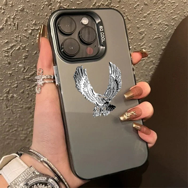 Black And Silver Eagle Design Phone Case
