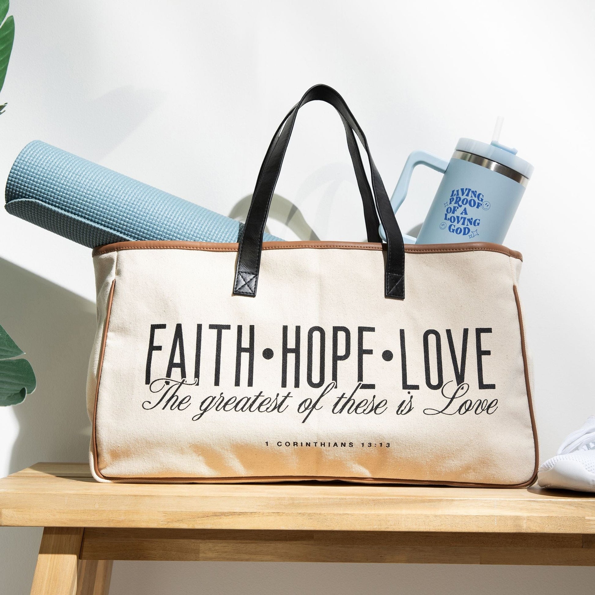 Faith Hope Love Canvas Tote Bag