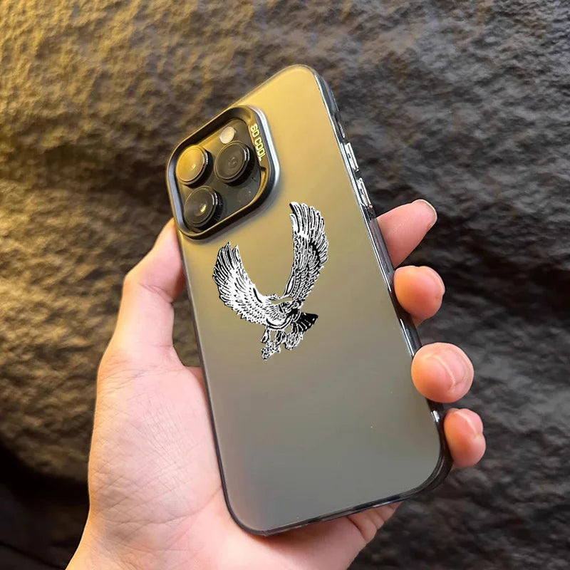 Black And Silver Eagle Design Phone Case