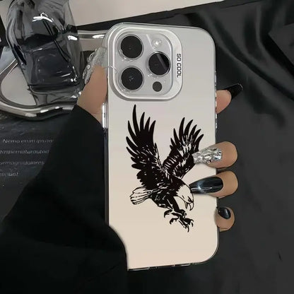 Black And Silver Eagle Design Phone Case