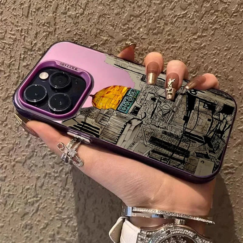 Building Silhouette Design Print Phone Case