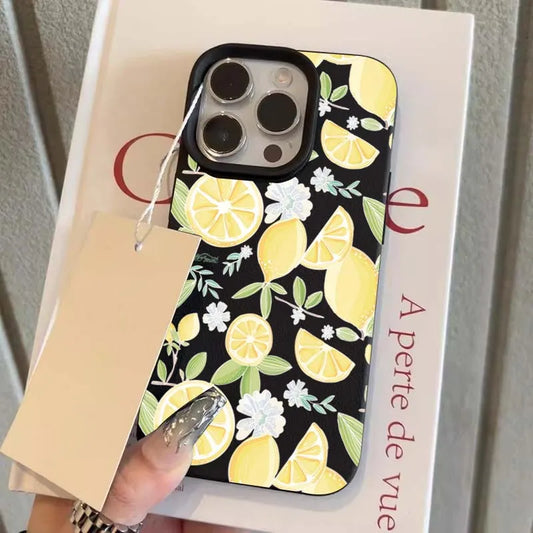 Yellow Lemon Slice Lichee Pattern Phone Case