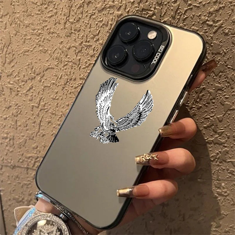 Black And Silver Eagle Design Phone Case