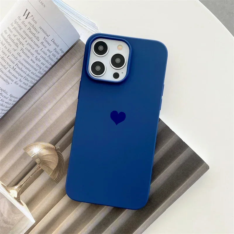Candy Color Love Heart Phone Case