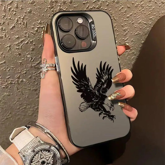 Black And Silver Eagle Design Phone Case