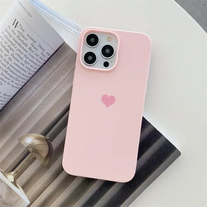 Candy Color Love Heart Phone Case